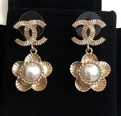 replica earrings chanel|classic chanel inspired earrings.